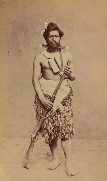 Image: Maori man with a musket