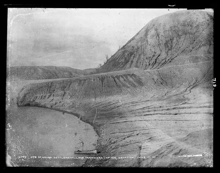 Image: Site of Moura settlement, Lake Tarawera, after eruption June 10 1886