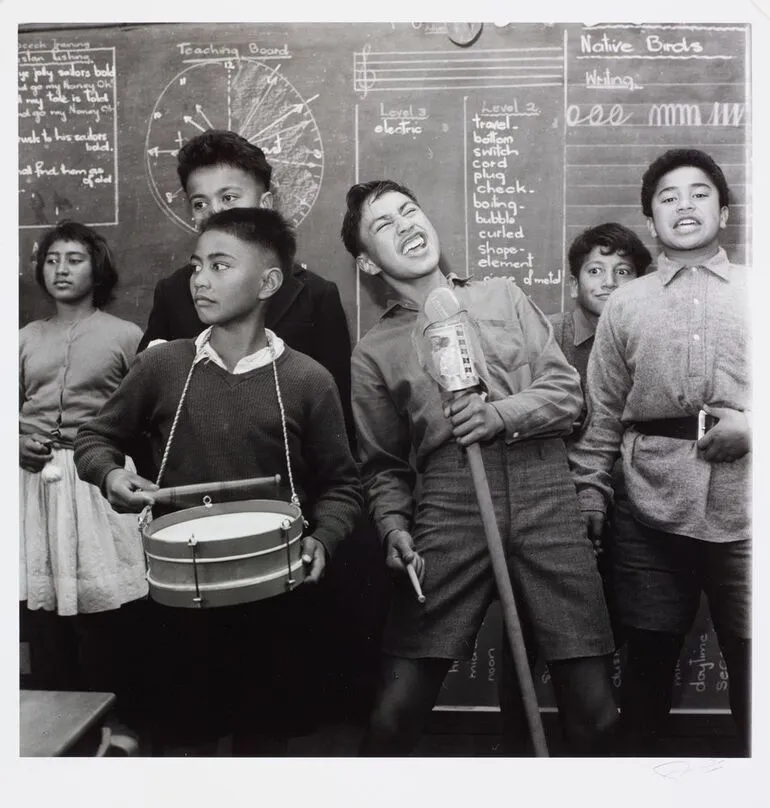 Image: Students performing, Whatatutu Primary School, near Gisborne