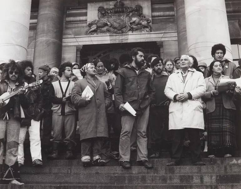 Image: Maori Land March. Protest, Parliament.