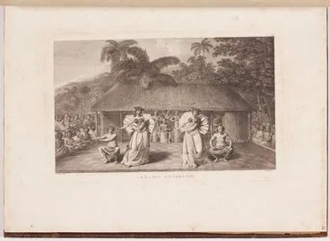 Image: A dance in Otaheite. Plate 28. From the book: Folio of Plates to Captain Cook's Voyages