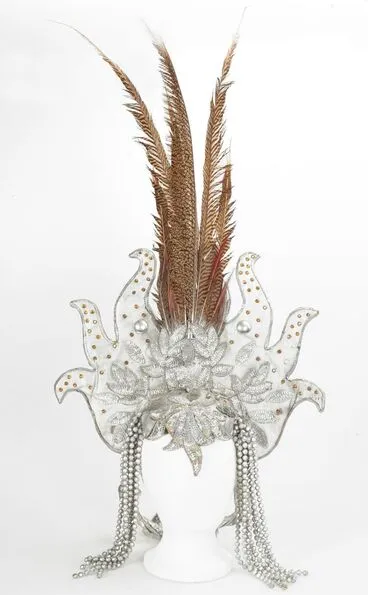 Image: 'The silver and fur outfits', headdress