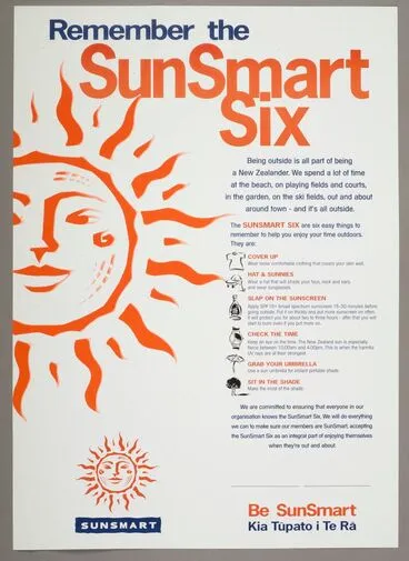 Image: 'Remember the SunSmart Six' poster