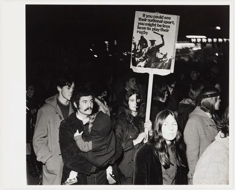 Image: Anti Springbok tour demonstration