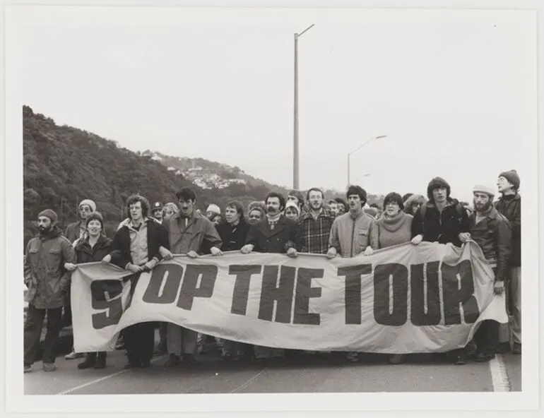 Image: Anti Springbok tour demonstration