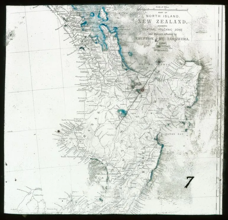 Image: Mount Tarawera Eruption : North Island Map