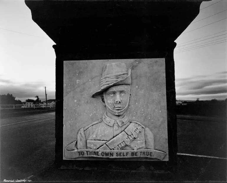 Image: Amberley Memorial ("To Thine Own Self be True"), Amberley, October 1981