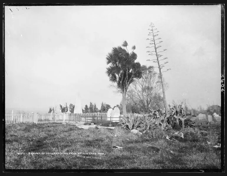 Image: Graves of Officers who fell at the Gate Pah [sic]