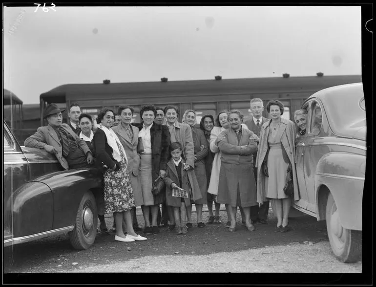 Image: Group at Gisborne railway station