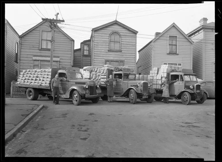 Image: Grocery delivery trucks