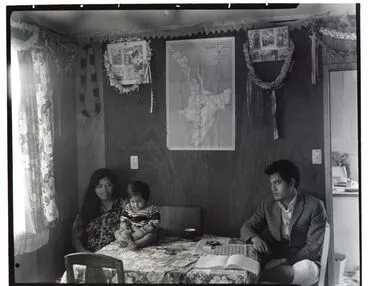 Image: 5.8.1978. Chalfont Crescent, Mangere, south Auckland. Epifania and Su'a Sulu'ape Paulo II and Paulo's first child Va'a