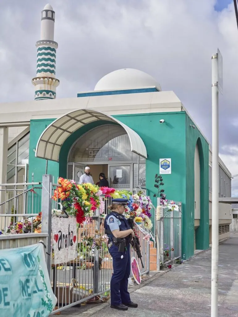 Image: Tributes at Wellington Islamic Community mosque