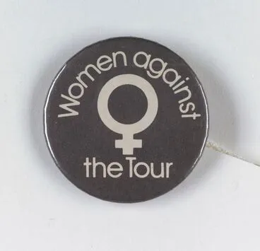 Image: Women against the Tour badge
