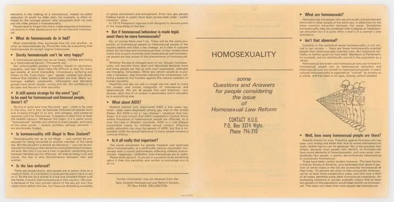 Image: Pamphlet, 'Homosexuality'