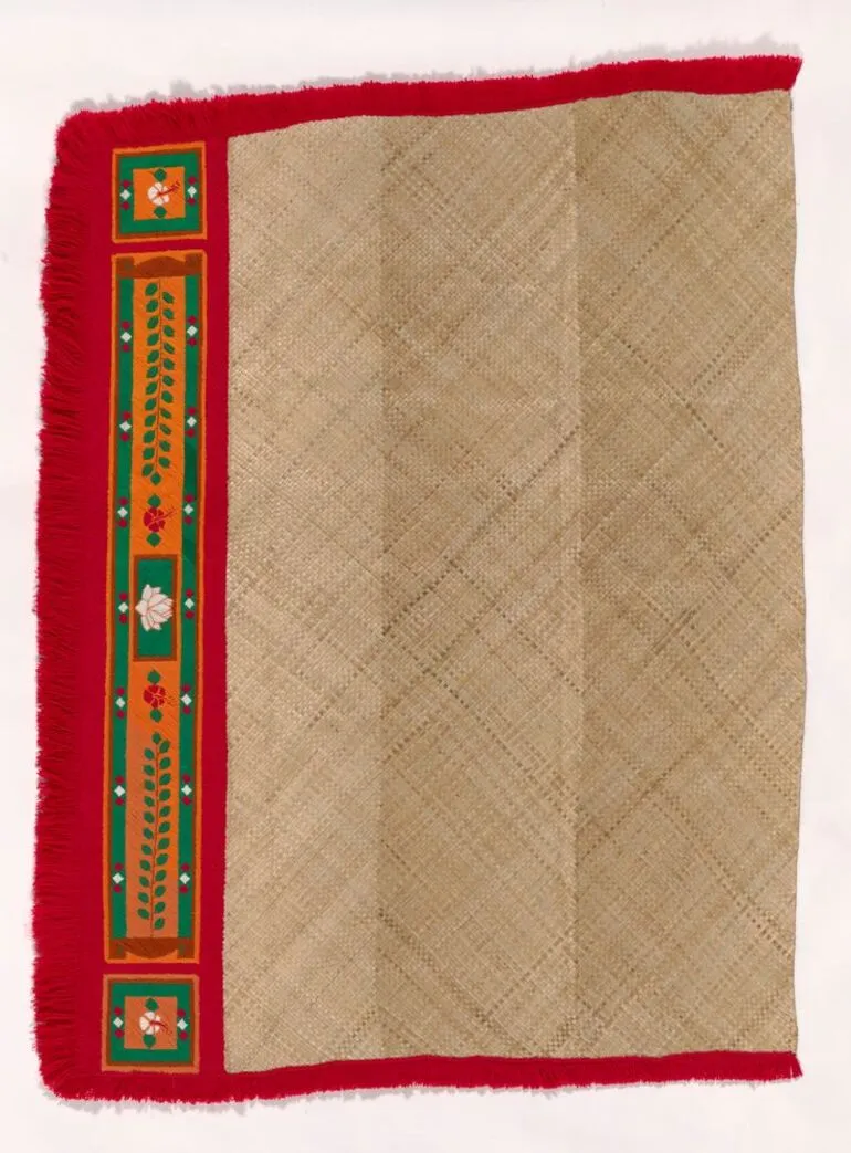 Image: Ibe (mat with wool fringe) - part of 'Suka Siti' (Sugar City) work