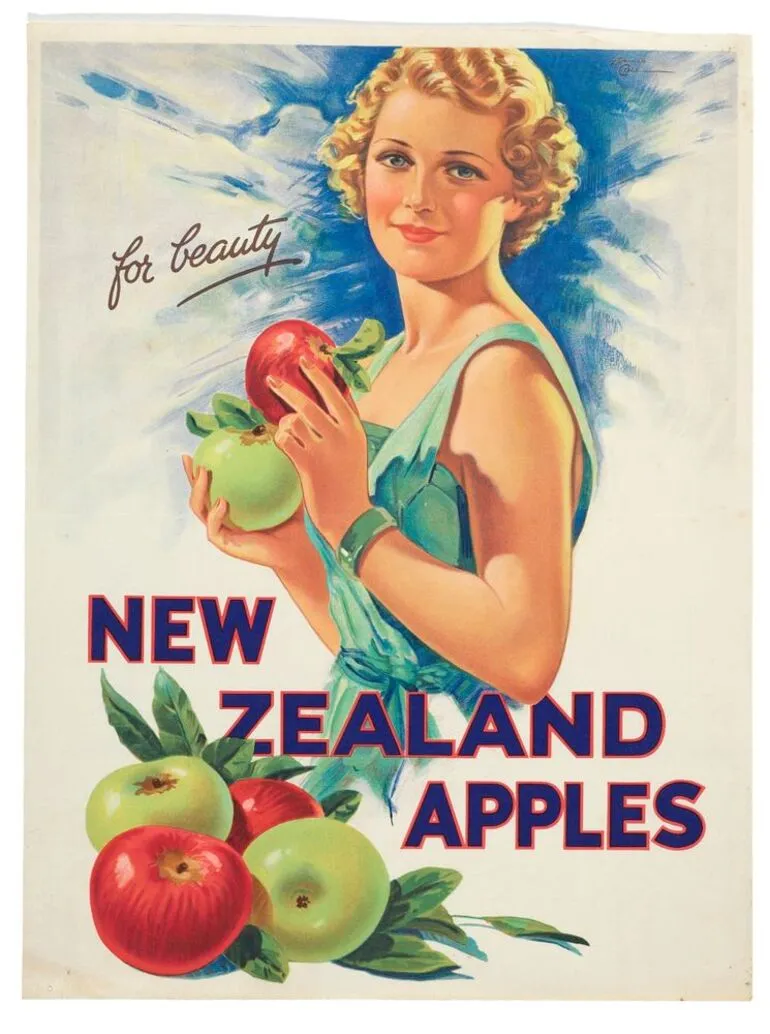 Image: Poster, 'New Zealand Apples'