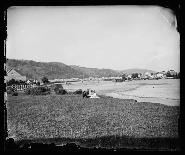 Image: The Lower Hutt River and Bridge, near Wellington, NZ