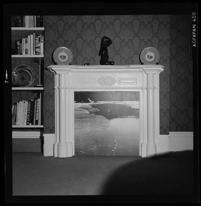 Image: Fireplace, Bassett Road house