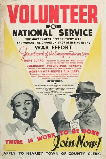 Image: Poster, 'Volunteer For National Service'