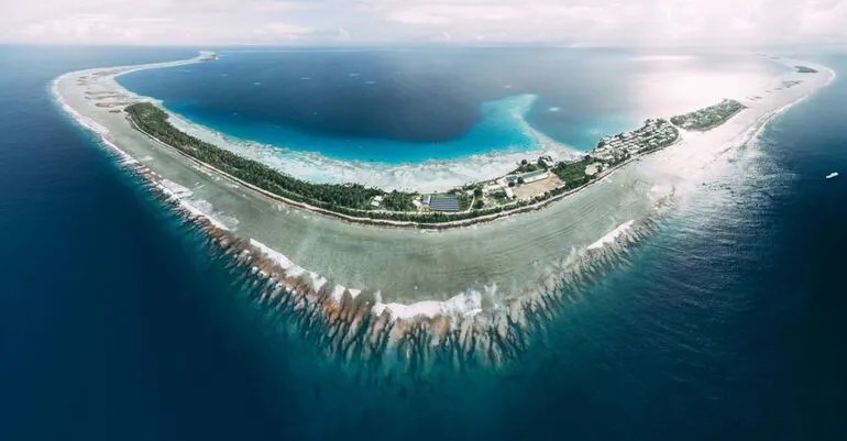 Image: Aerial shot of Nukunonu, Tokelau