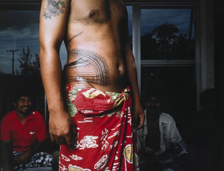 Image: 1982. Te Atatu South, west Auckland. Tufuga tatatau: Su'a Tavui Pasina Iosefo Ah Ken