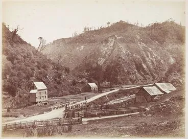 Image: Ngauranga, entrance to the gorge, Wellington N.Z. 27 February 1880