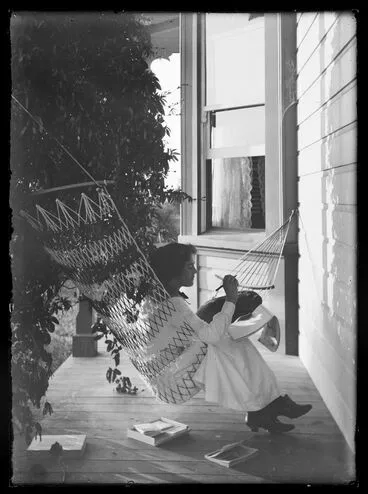 Image: Dora Adkin on Cheslyn Rise verandah