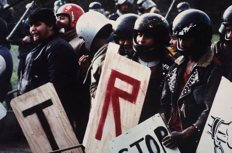 Image: Protesters, Springbok rugby tour, Auckland