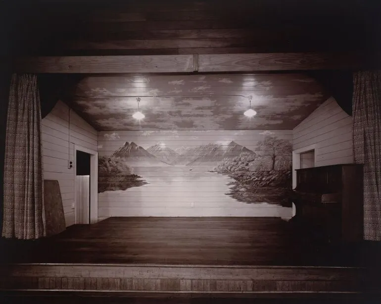 Image: Hall interior. South Springston, near Leeston. From the portfolio: View - 10 Photographs by Laurence Aberhart