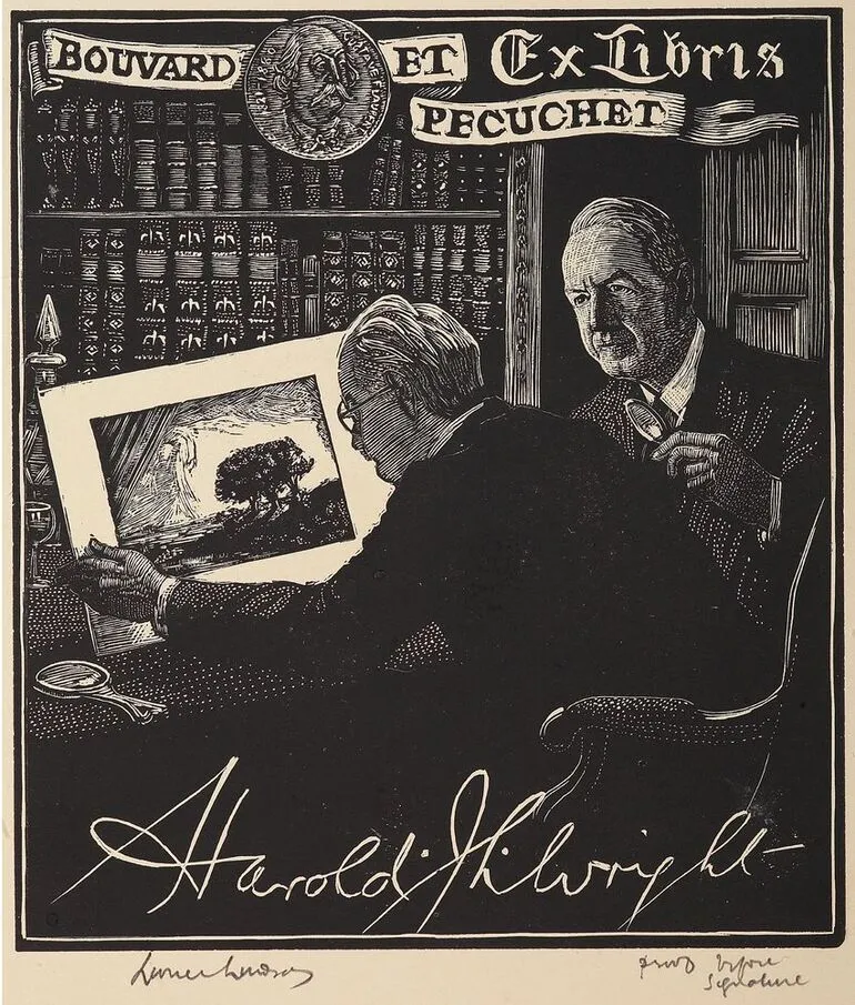 Image: Bookplate: Harold J.L. Wright