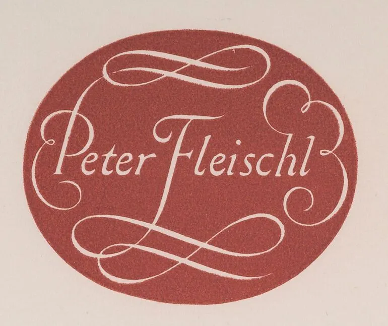 Image: Bookplate: Peter Fleischl.