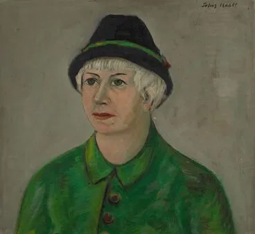 Image: Betty Isaacs, the artist's wife, in green