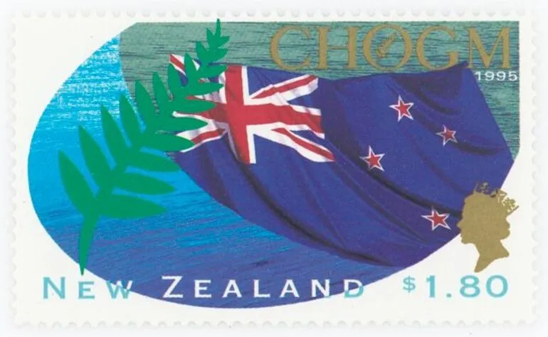 Image: Issued one dollar and eighty cents 'Commonwealth Heads of Government Meeting' stamp
