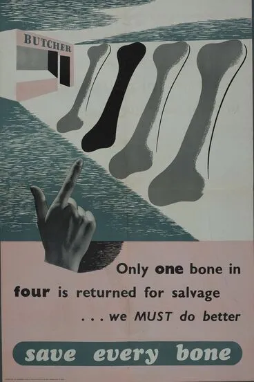 Image: Poster, 'Only one bone in four'
