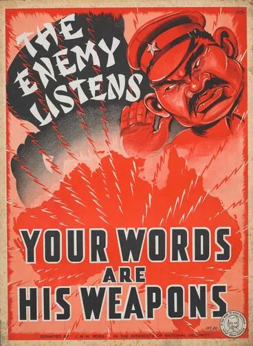Image: Poster, 'The Enemy Listens'