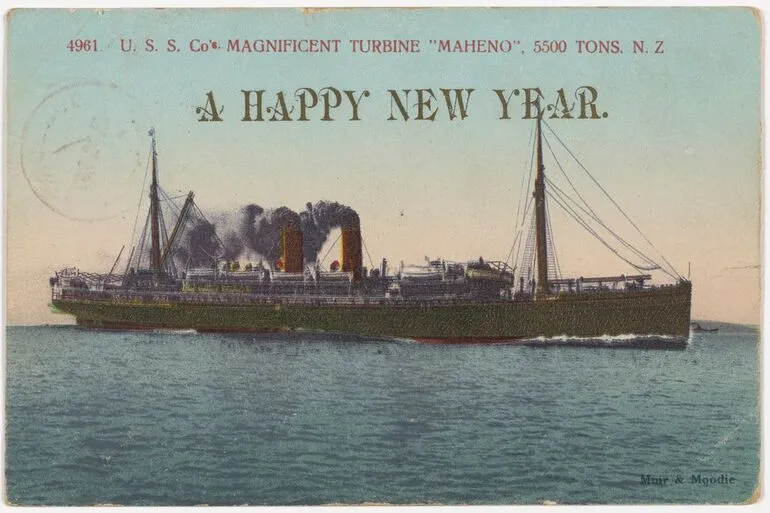 Image: Postcard, 'A HAPPY NEW YEAR'