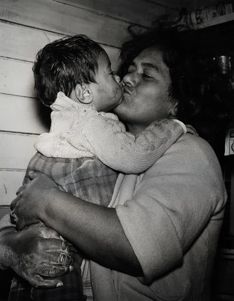 Image: Mother has to pick him up and kiss him better. From the series: Washday at the pa