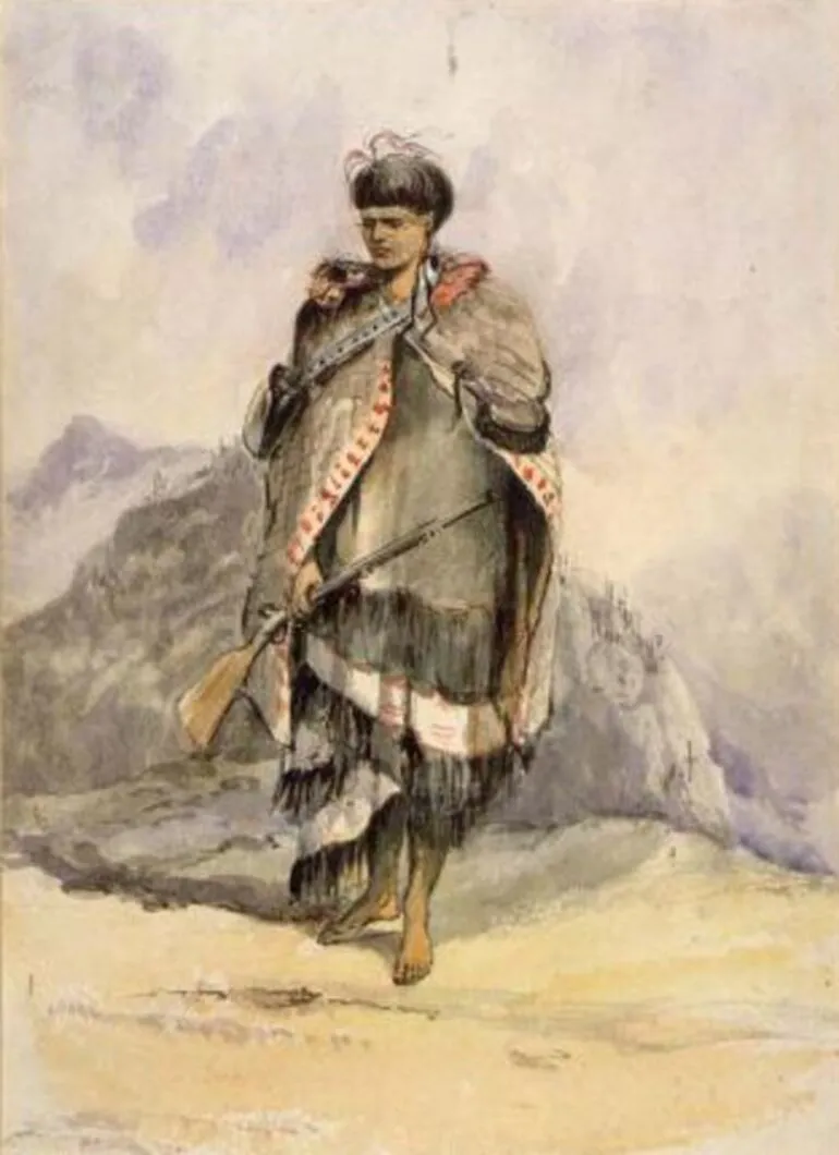 Image: Neddy - a half caste - with rifle