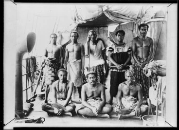Image: Namulau'ulu Lavaki Mamoe and other chiefs, aboard a German warship