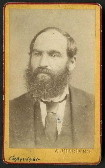 Image: Harding, W J (Wanganui) fl 1826-1899 :Portrait of the Hon John Bryce 1833-1913, Minister of Native Affairs (1882)