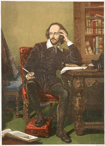 Image: [Taylor, John] :Shakspeare. [Engraved from the original painting, the Chandos Shakspeare by John Taylor or Richard Burbage. London?] Leighton Brothers, [ca 1880?]