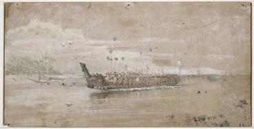 Image: Artist unknown :[The return of Hongi. 1860s]