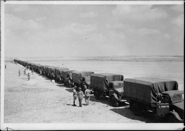 Image: Convoy of trucks, Egypt