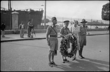 Image: Wreath to be laid on Anzac Day, Port Said