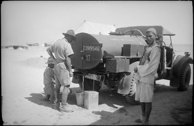 Image: Water truck at Maadi Camp