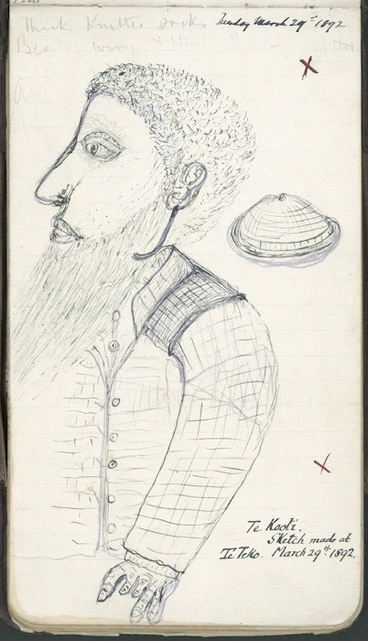 Image: Sketch of Te Kooti made at Te Teko