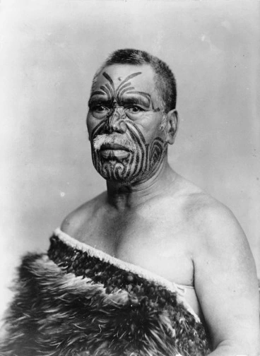Image: Maori man with moko
