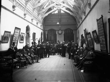 Image: Members of Parliament in the Member's Lobby of the House of Representatives, General Assembly building, Wellington