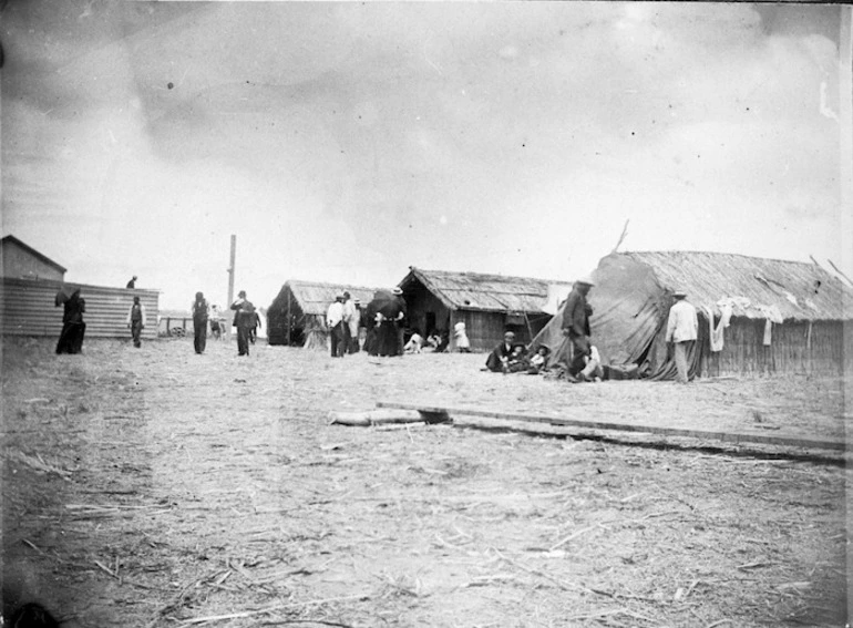 Image: Photographer unknown :[Orakei Marae, Bastion Point, Auckland, ca 1890]