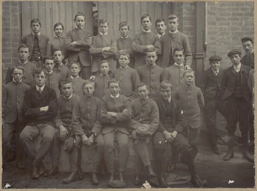 Image: Group photograph of Christchurch Telegraph Messengers